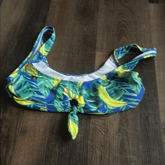 Tropical Blue and Yellow Kids Swim Top - Picture 1 of 1